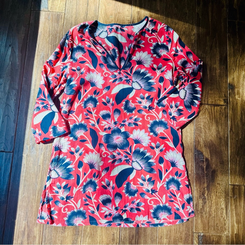 J.Crew Floral Beach Cover-Up / Tunic - Picture 2 of 4